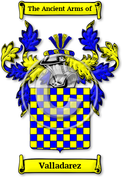 Valladarez Family Crest Download (jpg) Legacy Series - 150 DPI