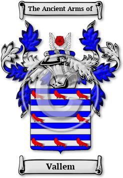 Vallem Family Crest Download (jpg) Legacy Series - 150 DPI