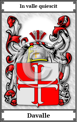 Davalle Family Crest Download (JPG)  Book Plated - 150 DPI