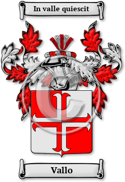 Vallo Family Crest Download (jpg) Legacy Series - 150 DPI