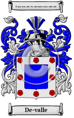 De-valle Family Crest Download (JPG) Heritage Series - 300 DPI