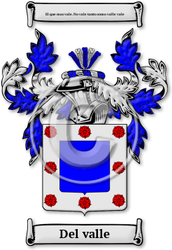 Del valle Family Crest Download (jpg) Legacy Series - 150 DPI