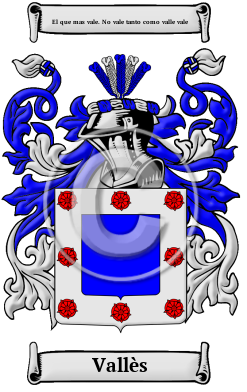 Vallès Family Crest/Coat of Arms