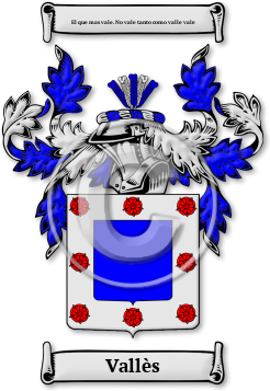 Vallès Family Crest Download (jpg) Legacy Series - 150 DPI