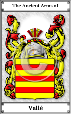 Vallé Family Crest Download (JPG)  Book Plated - 150 DPI