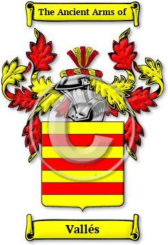 Vallés Family Crest Download (jpg) Legacy Series - 150 DPI