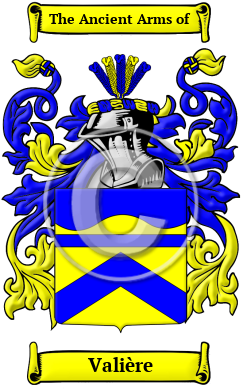 Valière Family Crest Download (JPG) Heritage Series - 300 DPI