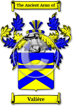 Valière Family Crest Download (jpg) Legacy Series - 150 DPI