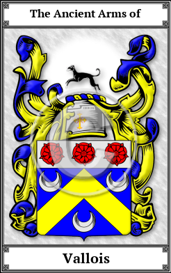 Vallois Family Crest Download (JPG)  Book Plated - 150 DPI