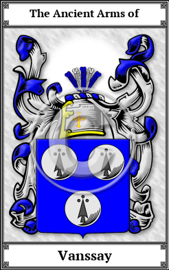 Vanssay Family Crest Download (JPG)  Book Plated - 150 DPI