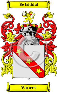 Vances Family Crest Download (JPG) Heritage Series - 600 DPI