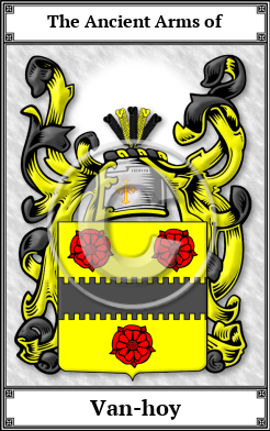 Van-hoy Family Crest Download (JPG)  Book Plated - 150 DPI