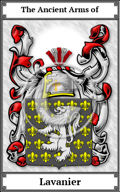 Lavanier Family Crest Download (JPG)  Book Plated - 150 DPI