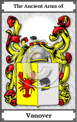 Vanover Family Crest Download (JPG)  Book Plated - 150 DPI
