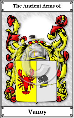 Vanoy Family Crest Download (JPG) Book Plated - 600 DPI