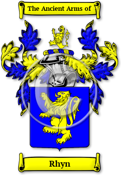 Rhyn Family Crest Download (jpg) Legacy Series - 150 DPI