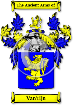 Van'rijn Family Crest Download (jpg) Legacy Series - 150 DPI