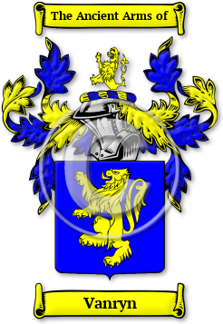 Vanryn Family Crest Download (jpg) Legacy Series - 150 DPI