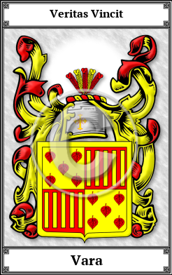 Vara Family Crest Download (JPG)  Book Plated - 150 DPI