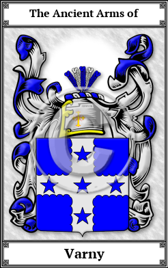 Varny Family Crest Download (JPG)  Book Plated - 150 DPI