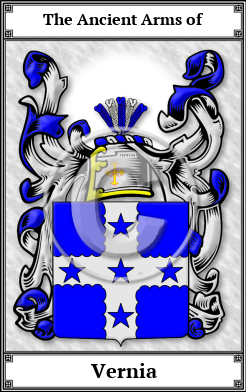Vernia Family Crest Download (JPG)  Book Plated - 150 DPI