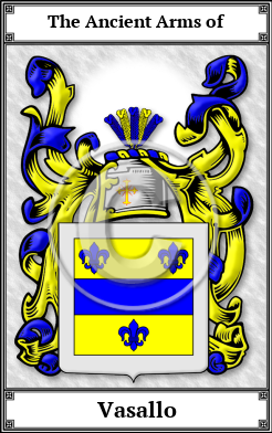 Vasallo Family Crest Download (JPG)  Book Plated - 150 DPI
