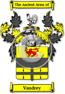 Vaudrey Family Crest Download (jpg) Legacy Series - 150 DPI