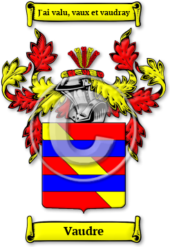 Vaudre Family Crest Download (jpg) Legacy Series - 150 DPI