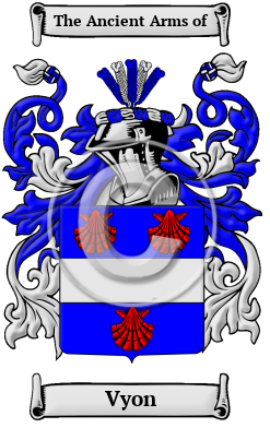 Vyon Family Crest/Coat of Arms
