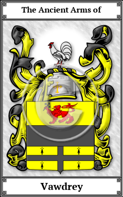 Vawdrey Family Crest Download (JPG)  Book Plated - 150 DPI