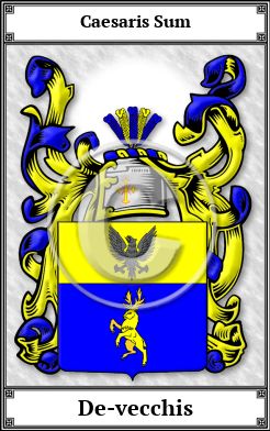 De-vecchis Family Crest Download (JPG)  Book Plated - 150 DPI
