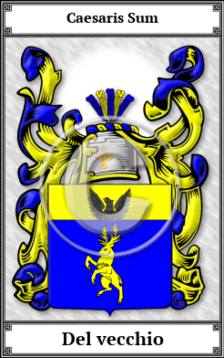 Del vecchio Family Crest Download (JPG)  Book Plated - 150 DPI