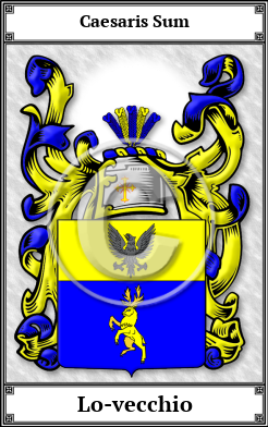 Lo-vecchio Family Crest Download (JPG) Book Plated - 600 DPI
