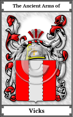 Vicks Family Crest Download (JPG)  Book Plated - 150 DPI