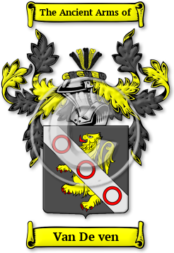 Van De ven Family Crest Download (jpg) Legacy Series - 150 DPI