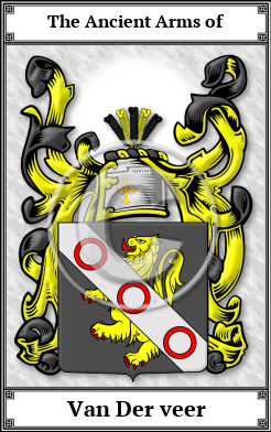 Van Der veer Family Crest Download (JPG)  Book Plated - 150 DPI