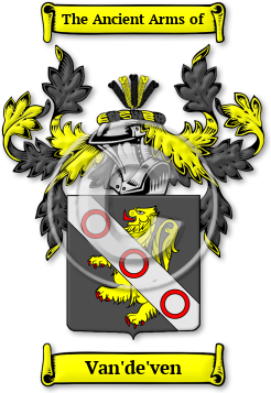 Van'de'ven Family Crest Download (jpg) Legacy Series - 150 DPI