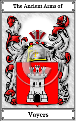 Vayers Family Crest Download (JPG)  Book Plated - 150 DPI