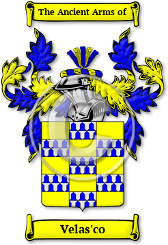 Velas'co Family Crest Download (jpg) Legacy Series - 150 DPI