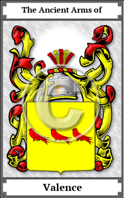 Valence Family Crest Download (JPG)  Book Plated - 150 DPI