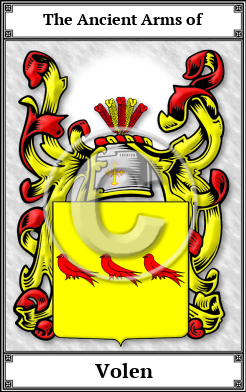 Volen Family Crest Download (JPG)  Book Plated - 150 DPI