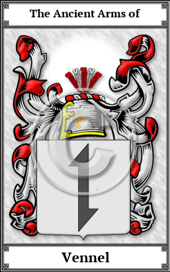 Vennel Family Crest Download (JPG)  Book Plated - 150 DPI