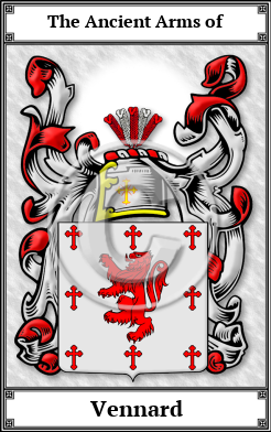 Vennard Family Crest Download (JPG)  Book Plated - 150 DPI