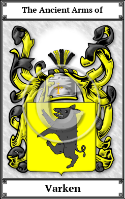 Varken Family Crest Download (JPG)  Book Plated - 150 DPI