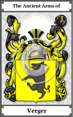Verger Family Crest Download (JPG)  Book Plated - 150 DPI