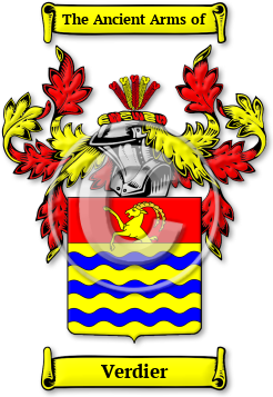 Verdier Family Crest Download (jpg) Legacy Series - 150 DPI