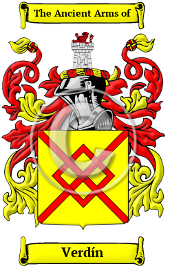 Verdín Family Crest Download (JPG) Heritage Series - 300 DPI