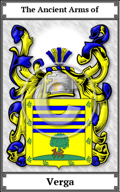 Verga Family Crest Download (JPG)  Book Plated - 150 DPI