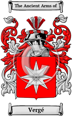 Vergé Family Crest Download (JPG) Heritage Series - 300 DPI