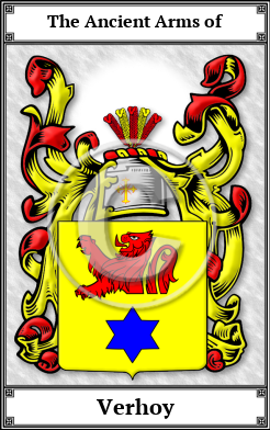 Verhoy Family Crest Download (JPG) Book Plated - 600 DPI